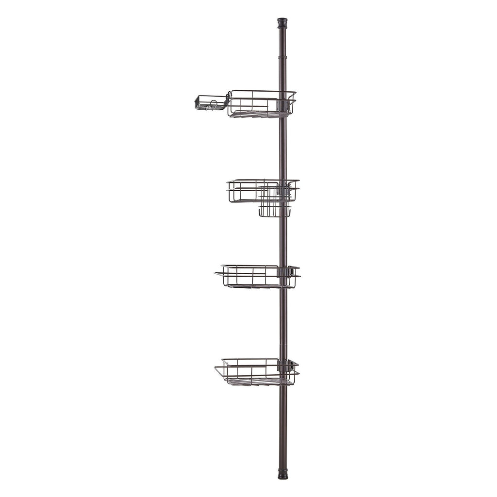 TrueStow no-drill tension-pole 4-tier corner shower caddy